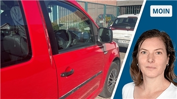 Auto mit Porträt-Collage