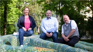 Stadtpark Lehe Bremerhaven Patricia Gerhardt, Jörg-Andreas Sagemühl (Mitte) und Frank Chrzanowski