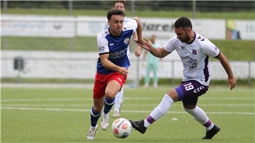 Fußballspiel des 1. FC Nordenham mit Jan Luca Hedemann