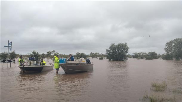 Jahrhundertflut in australischer Kimberley-Region Nach extrem heftigen Regenfällen sind mehrere Ortschaften in der Kimberley-Region in Westaustralien komplett überschwemmt.