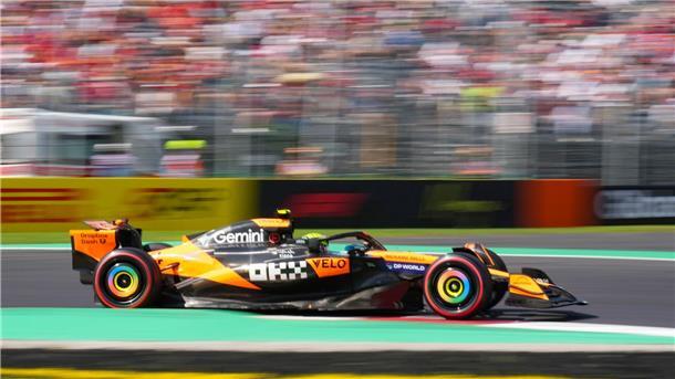 Norris mit Bestzeit im zweiten Training Nach seinem Defekt am McLaren in Zandvoort ist Norris voll in Fahrt.