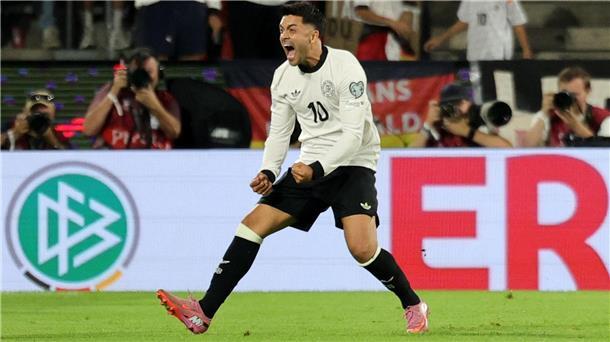 Nagelsmanns Erkenntnisse und ein Joker „auf dem Gaspedal“ Nadiem Amiri feiert nach seinem ersten Länderspieltreffer.