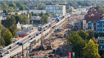 Niedersachsen modernisiert Straßen und Brücken, eines von vielen Projekten ist der Umbau des Südschnellwegs in Hannover.