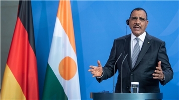 Nigers Präsident Mohamed Bazoum bei einem Berlin-Besuch im Juli 2021.