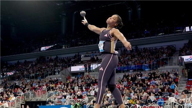 Olympiasiegerin Yemisi Ogunleye will auch beim Istaf Indoor gewinnen.