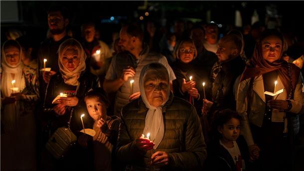 Katholiken und Orthodoxe: Diesmal keine Verwirrung um Ostern Orthodoxe Osterfeierlichkeiten in Litauen. (Archivbild)