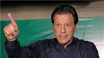 Pakistans Ex-Premier Imran Khan ist Vorsitzender der Oppositionspartei PTI.