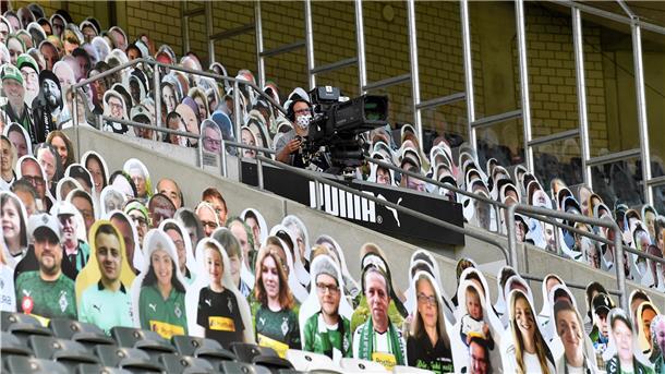 Pappaufsteller statt der Mönchengladbacher Fans: Auch in den kommenden Monaten wird es keine vollen Stadien geben.