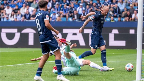 Nächste Niederlage für Bochum: 1:2 gegen Münster Philipp Hofmann (r) trifft zum zwischenzeitlichen 1:1.