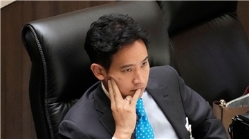 Pita Limjaroenrat im Parlament in Bangkok.