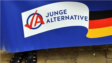Plakat der AfD-Jugendorganisation Junge Alternative (JA).
