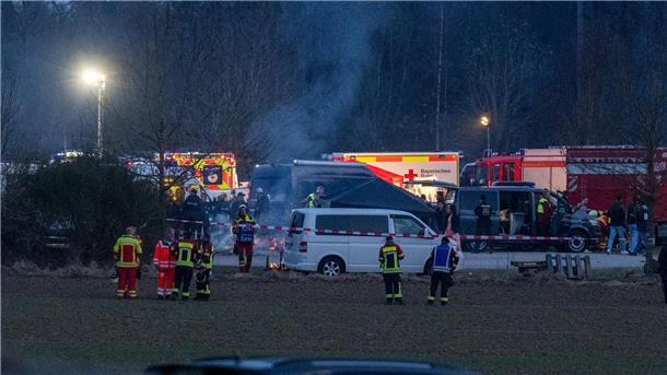 Polizei und Einsatzkräfte in Parsberg.