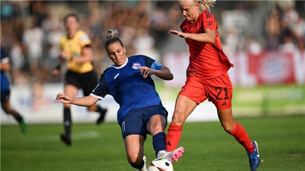 Knappe Niederlage als Aufbauhilfe für Turbine Potsdam Potsdams Kapitänin Jennifer Cramer (l) ärgerte sich über die Gegentreffer nach Standardsituationen.