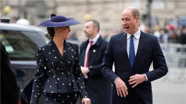 Erster Commonwealth Day nach Tod der Queen Prinz William und Prinzessin Kate treffen zum jährlichen Gottesdienst am Commonwealth Day in der Westminster Abbey ein.
