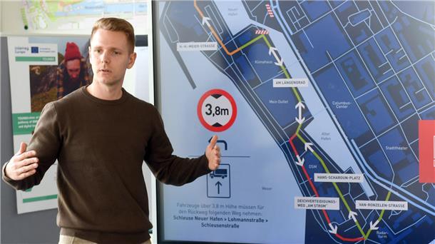 Havenwelten-Zufahrt in Bremerhaven: Bauarbeiten, Umleitung und Sail-Ideen Projektleiter Tim Thyen erklärt die Verkehrsführung.