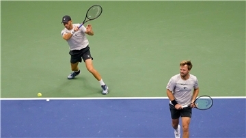 Pütz (l) und Krawietz (r) standen voriges Jahr bei den US Open im Endspiel - diesmal ist im Achtelfinale Schluss.