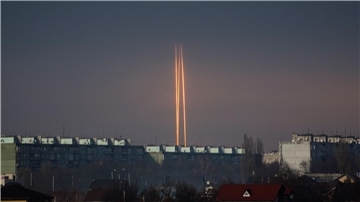 Raketen werden von der russischen Region Belgorod aus auf die Ukraine abgefeuert.