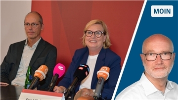 Geteiltes Bild mit den künftigen Senatoren Mark Rackles und Eva Högl. 