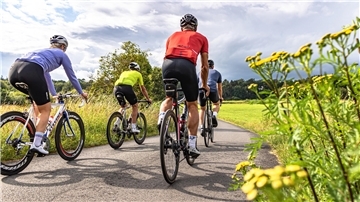 Rennradfahrer auf der Westschleife.