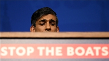 Rishi Sunak, Premierminister von Großbritannien, hat es bei der Abstimmung über das neue britische Asylgesetz nicht leicht. Die Konservativen sind bei den Inhalten tief gespalten. 
