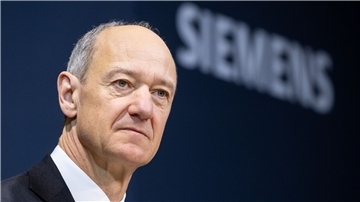 Roland Busch, Vorstandsvorsitzender der Siemens AG, nimmt an der Jahrespressekonferenz von Siemens teil.