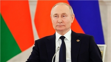 Russlands Präsident Wladimir Putin bei einer Tagung des russisch-belarussischen Staatsrats.
