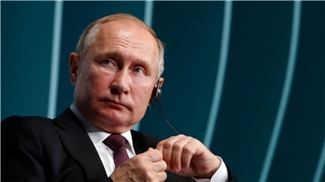 Russlands Präsident Wladimir Putin bei einer Veranstaltung im Rahmen des Brics-Gipfels 2019 in Brasilien. Am Treffen in Südafrika wird Putin nicht teilnehmen.