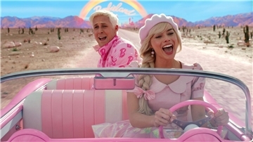 Ryan Gosling und Margot Robbie in „Barbie“.