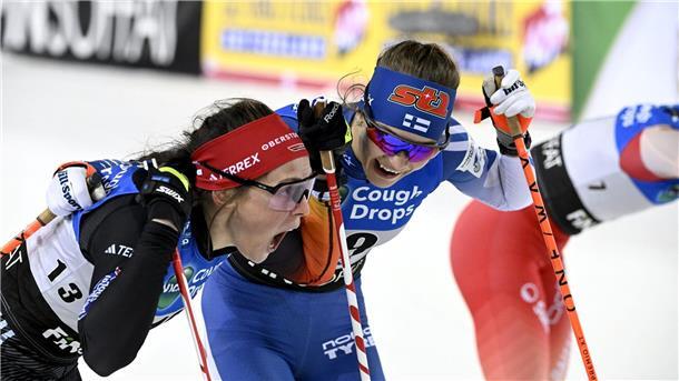 Langläuferin Rydzek gewinnt erstmals Weltcup-Sprint Rydzek kann es selbst nicht glauben.