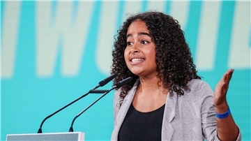 Sarah Lee Heinrich wurde als Bundessprecherin der Grünen Jugend verabschiedet.