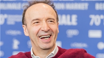 Schauspieler Roberto Benigni auf einer Pressekonferenz der Berlinale. Am 27.10.2022 wird der italienische Komiker, Schauspieler und Filmemacher 70 Jahre alt.