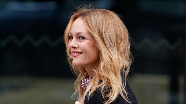 Schauspielerin Vanessa Paradis auf dem Weg zur Chanel Haute Couture Show.
