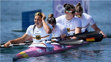 Schlagfrau Paulina Paszek führte das Boot bei der EM zu Bronze. 