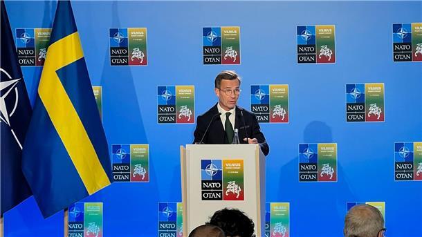 Schwedens Ministerpräsident Ulf Kristersson vor dem Nato-Gipfel in Vilnius.