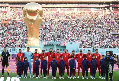 Spieler des Iran vor dem Spiel