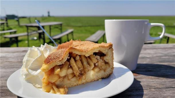 Siebhaus Wremen Café Blick aufs Wattenmeer
