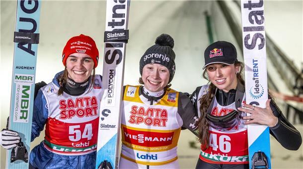 Skispringerin Prevc schafft Rekord - Freitag Zweite Selina Freitag und Nika Prevc überragten in diesem Winter.