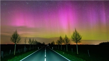 Seltenes Naturschauspiel: In der vergangenen Nacht waren Polarlichter über Teilen von Brandenburg zu sehen.