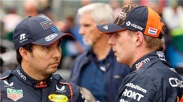 Pérez auch nach der Sommerpause im Red Bull Sergio Pérez (l) bleibt auch nach der Sommerpause der Teamkollege von Max Verstappen.