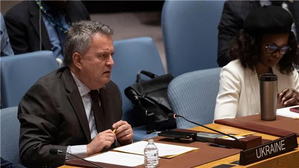 Krieg gegen die Ukraine: So ist die Lage Serhij Kyslyzja, ukrainischer Botschafter bei den Vereinten Nationen, im UN-Sicherheitsrat.