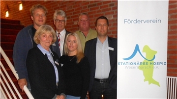 Sie führen den Förderverein, der die Gründung eines stationären Hospizes in der Wesermarsch vorantreibt: Udo Stallkamp, Sabine Zinn, Michael Kurz, Jessica Meyer, Mark Castens und Marco Schnackenberg (von links).