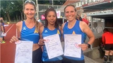 Tanja Lischewski, Maritza Rodallega Leon und Jule Prins