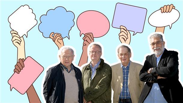 Sie wollen den Bremerhavener „Doc-Treff“ stemmen – mittlerweile haben 15 Ärzte Unterstützung signalisiert: (von links) Prof. Dr. Manfred Anlauf, Dr. Gunnar Wagner, Harald Klinge und Doraid Mouarrawy. 