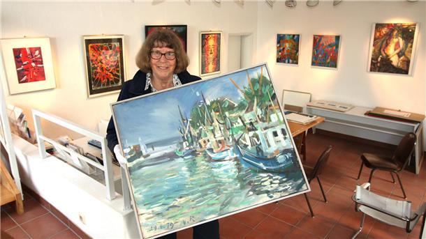 Silke Trolldenier liebte die Kunst. Unser Bild zeigt sie an einem der letzten Tage der Galerie am Welhamm, die Mitte 2019 geschlossen wurde.