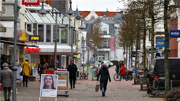 Blick in die Nordenhamer Fußgängerzone.