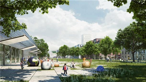 So könnte das Werftquartier aussehen - zumindest nach einer Visualisierung der Kopenhagener Architekten vom Büro Cobe.