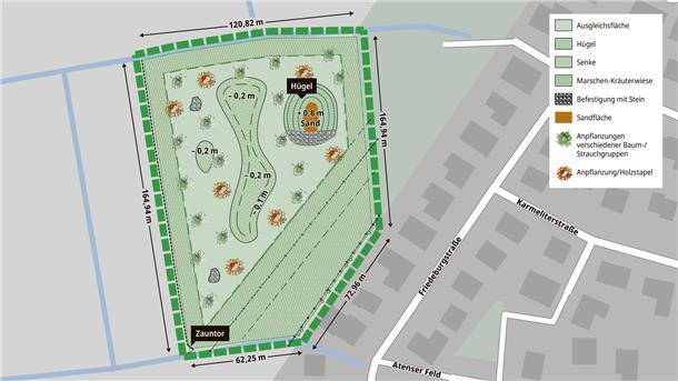 So plant die Stadt die Ausgleichsfläche an der Friedeburgstraße in Atens.