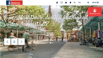 Bremerhaven-Webseite fordert zur Teilnahme an einer Umfrage für die Marktanalyse auf
