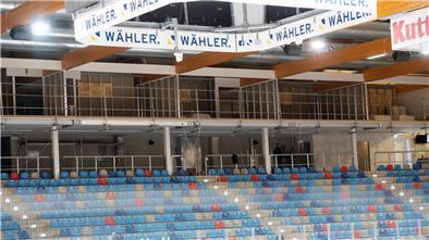 Im Bau befindliche VIP-Logen in der Bremerhavener Eisarena