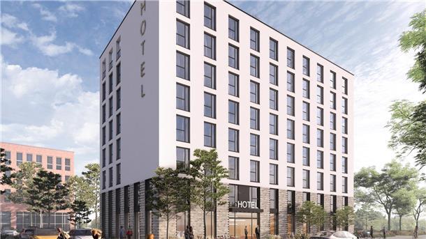 Neues Hotel für Bremerhaven: Engländer bauen am Hafen für Kreuzfahrt-Urlauber So soll das „Premier Inn“ an der Schleusenstraße aussehen. Eröffnung: Ende 2025.